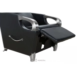 Friseur-Waschbecken ATLAS - weißes Becken, matt schwarz