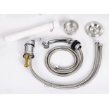 Friseur-Waschbecken ATLAS - weißes Becken, matt schwarz