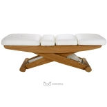 SPA Wellnessliege LUNA SPLIT E3 - teak/weiß