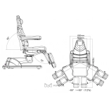 Fußpflegestuhl elektrisch APUS E3 - drehbar
