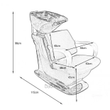 Friseur-Waschbecken MAPLE - weißes Becken, matt schwarz