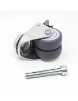 Doppel-Lenkrolle mit Bremse