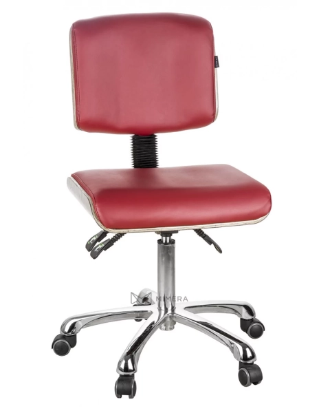 Arbeitsstuhl DENY TEAK - weinrot