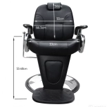 Barberstuhl LEON - glänzend schwarz