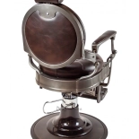 Retro Barberstuhl MONET - glänzend braun-schwarz