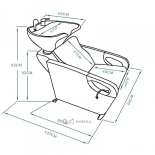 Friseur-Waschbecken ATLAS - matt schwarz