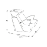 Friseur-Waschbecken SOUL - glänzend schwarz