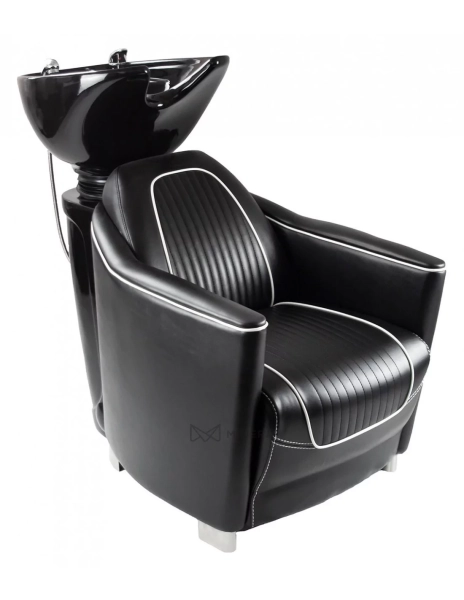 Friseur-Waschbecken GRECO - schwarzes Becken, matt schwarz