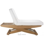 SPA Wellnessliege LUNA PLUS E3 - mit Heizung, teak/weiß