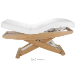 SPA Wellnessliege LUNA PLUS E3 - mit Heizung, teak/weiß