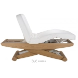 SPA Wellnessliege LUNA PLUS E3 - mit Heizung, teak/weiß