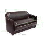 Wartecouch GRECO - glänzend braun schwarz