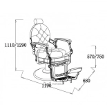 Retro Barberstuhl MONET - wildleder braun