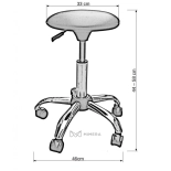 Friseurhocker MOBY - matt schwarz