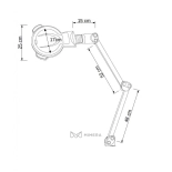 LED Lupenlampe HOPY-T 3 Dioptrien mit Klemme
