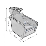 Friseur-Waschbecken FJORD - glänzend schwarz