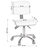 Arbeitsstuhl DENY TEAK - weinrot