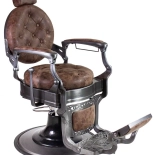 Retro Barberstuhl MONET - wildleder braun