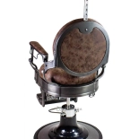 Retro Barberstuhl MONET - wildleder braun