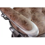 Retro Barberstuhl MONET - wildleder braun