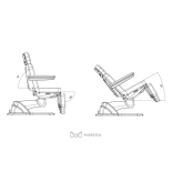 Kosmetikliege elektrisch MABEL E3 - drehbar mit austauschbarer Polsterung