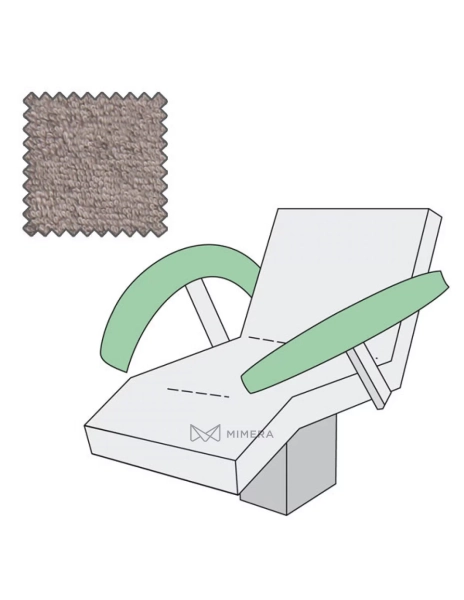 Armlehnenbezug (1 Paar) 70x10 cm - grau