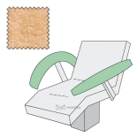 Armlehnenbezug standard (1 Paar) 70x15cm - beige