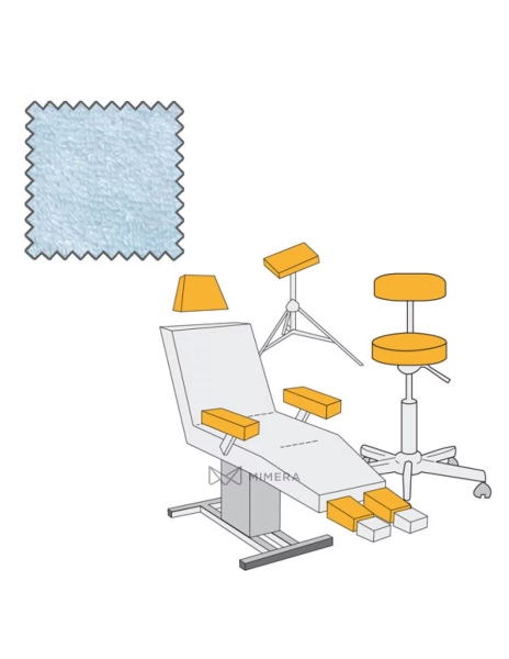 Hockerbezug medium Ø 28-42cm - blau