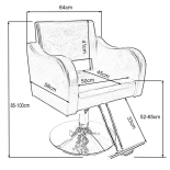 Friseurstuhl GWEN - glänzend braun-schwarz