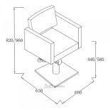 Friseurstuhl NOVA - matt schwarz
