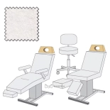 Kopfteilbezug maxi mit Nasenloch + Halsschal - weiß