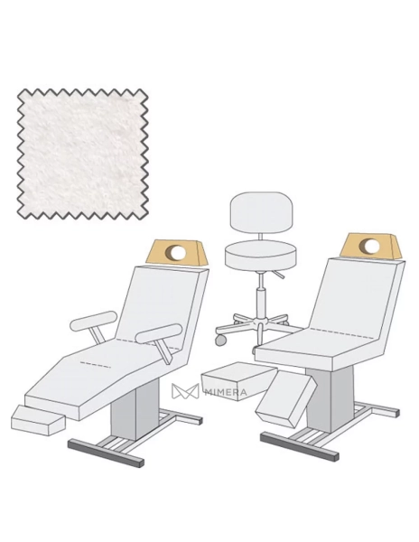 Kopfteilbezug maxi mit Nasenloch + Halsschal - weiß