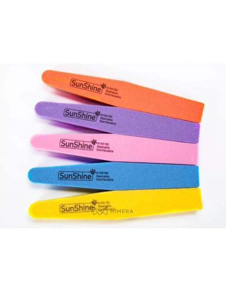 Nail file - buffer block 21111 (10 pcs.) - yellow