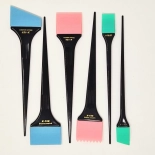 Set Silikonbürsten (6 Stück) - schwarz