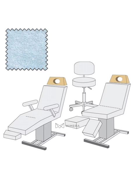 Kopfteilbezug maxi mit Nasenloch + Halsschal - blau