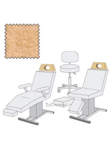 Kopfteilbezug maxi mit Nasenloch + Halsschal beige