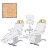 Kopfteilbezug maxi mit Nasenloch + Halsschal beige