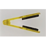 Haarglättungsbrürste - gelb