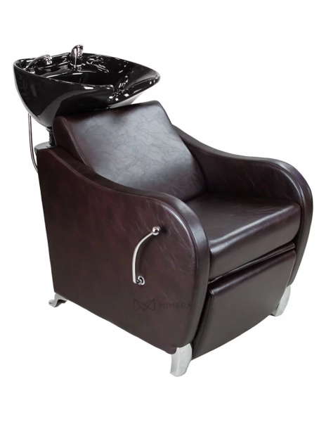 Friseur-Waschbecken GLAMI - schwarzes Becken, glänzend braun-schwarz