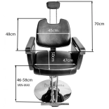 Friseurstuhl ELVIS - glänzend schwarz