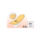 Schutzbezug für Liegen mit Loch - 80 cm - weiß