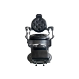 Retro Barberstuhl RENOIR GREY - glänzend schwarz