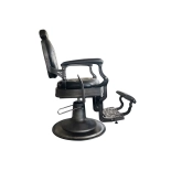 Retro Barberstuhl RENOIR GREY - glänzend schwarz