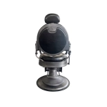 Retro Barberstuhl RENOIR GREY - glänzend schwarz