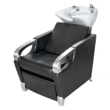 Friseur-Waschbecken ATLAS - weißes Becken, matt schwarz