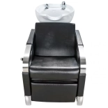 Friseur-Waschbecken ATLAS - weißes Becken, matt schwarz