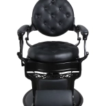 Retro Barberstuhl RENOIR BLACK - matt schwarz