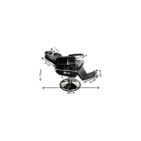 Barberstuhl LIMO - glänzend schwarz