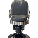 Retro Barberstuhl CEZANNE BRONZ - wildleder schwarz