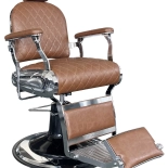 Retro Barberstuhl ELEGANCE - kupferbraun